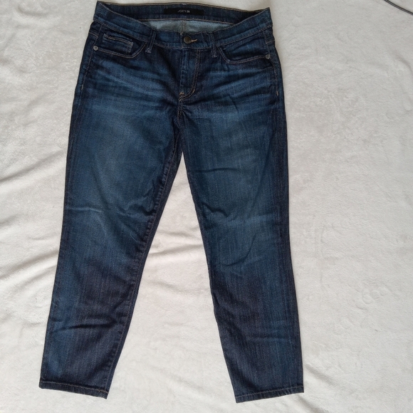 Joe's Faded Dark Denim Straight Leg Cropped Jeans size 28 - Picture 1 of 10